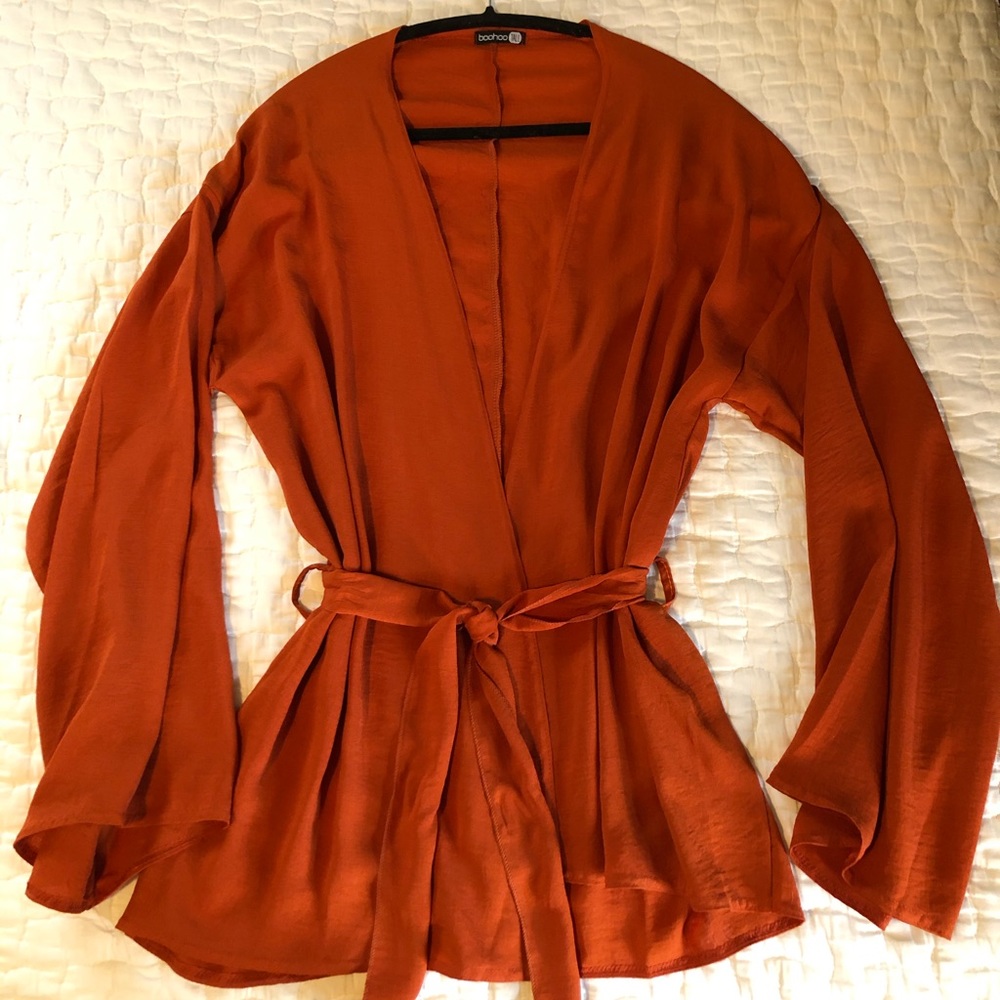 Boohoo Wrap Top